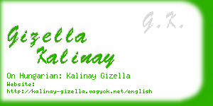 gizella kalinay business card